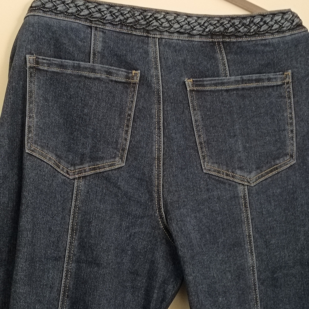 Indigo Thread Co. Women's Blue Flare Jeans Waist 18 Inseam 29 - Picture 7 of 9